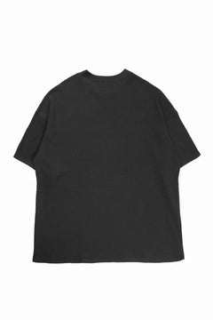 画像をギャラリービューアに読み込む, A.F ARTEFACT OVER SIZE FIT S/S TOP / HONEY COMB WAFFLE KNIT JERSEY (BLACK)