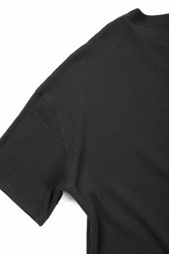 画像をギャラリービューアに読み込む, A.F ARTEFACT OVER SIZE FIT S/S TOP / HONEY COMB WAFFLE KNIT JERSEY (BLACK)