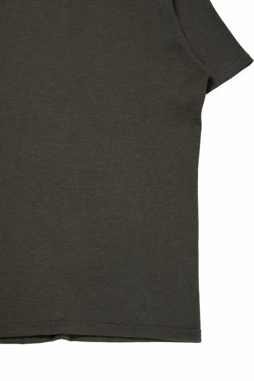 画像をギャラリービューアに読み込む, A.F ARTEFACT REGULAR FIT S/S TOP / WAFFLE KNIT JERSEY (OLIVE)