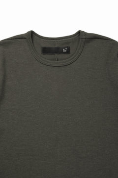 画像をギャラリービューアに読み込む, A.F ARTEFACT REGULAR FIT S/S TOP / WAFFLE KNIT JERSEY (OLIVE)