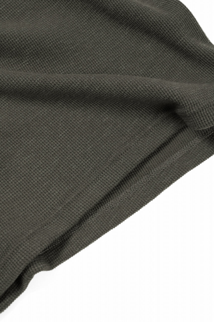 画像をギャラリービューアに読み込む, A.F ARTEFACT REGULAR FIT S/S TOP / WAFFLE KNIT JERSEY (OLIVE)