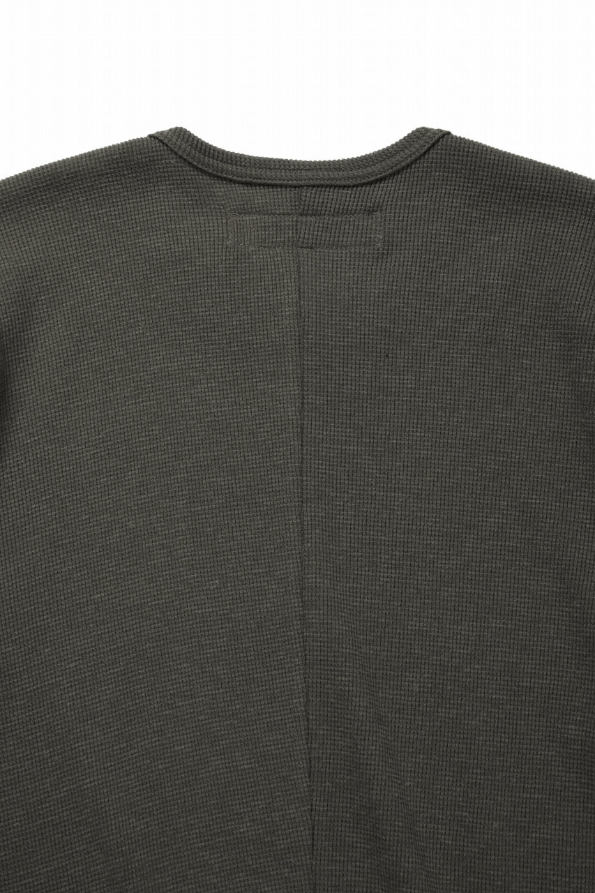 画像をギャラリービューアに読み込む, A.F ARTEFACT REGULAR FIT S/S TOP / WAFFLE KNIT JERSEY (OLIVE)