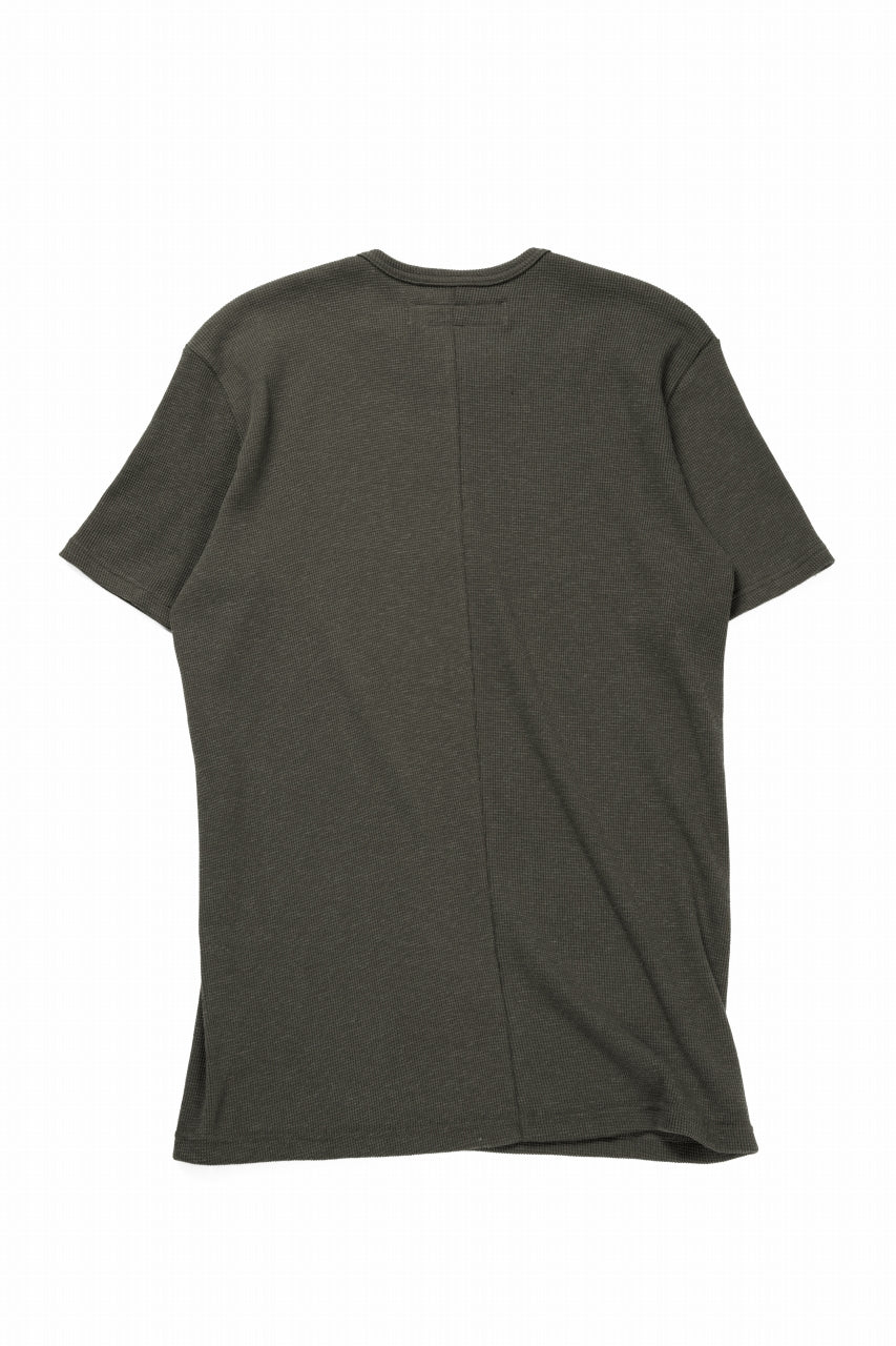 画像をギャラリービューアに読み込む, A.F ARTEFACT REGULAR FIT S/S TOP / WAFFLE KNIT JERSEY (OLIVE)