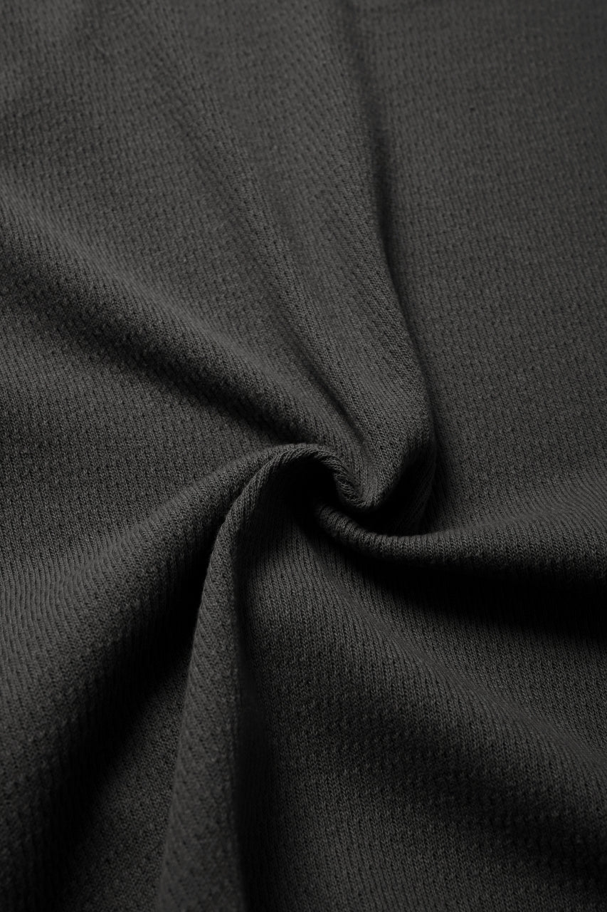 画像をギャラリービューアに読み込む, A.F ARTEFACT OVER SIZE FIT S/S TOP / HONEY COMB WAFFLE KNIT JERSEY (BLACK)