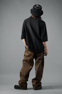 画像をギャラリービューアに読み込む, N/07 exclusive RAGLAN SHORT SLEEVE TOPS / US DRY TERRY (BLACK)