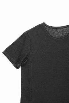 画像をギャラリービューアに読み込む, black crow x LOOM exclusive short sleeve tops / uneven linen jersey (BLACK)