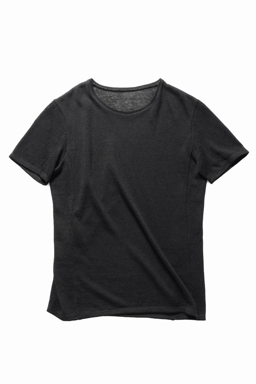 画像をギャラリービューアに読み込む, black crow x LOOM exclusive short sleeve tops / uneven linen jersey (BLACK)