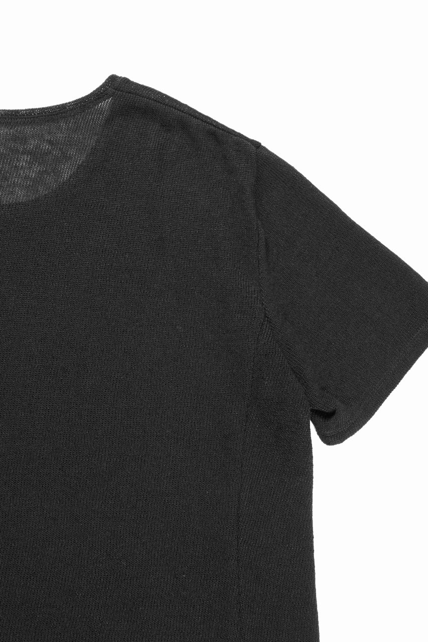 画像をギャラリービューアに読み込む, black crow x LOOM exclusive short sleeve tops / uneven linen jersey (BLACK)