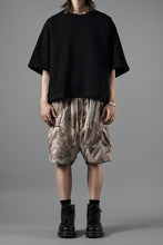 画像をギャラリービューアに読み込む, N/07 OVERSIZE TOP / RIBBED CARDBOARD KNIT JERSEY (BLACK)