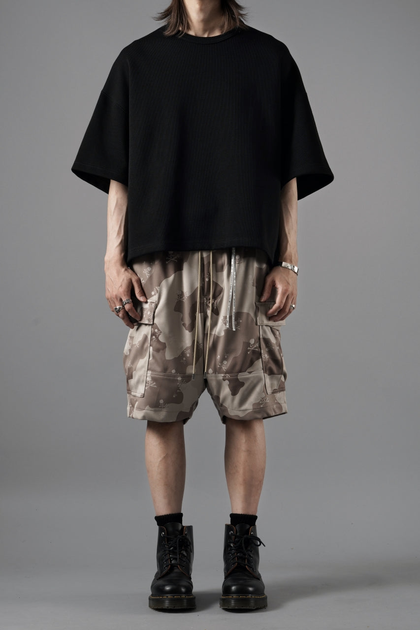 画像をギャラリービューアに読み込む, N/07 OVERSIZE TOP / RIBBED CARDBOARD KNIT JERSEY (BLACK)