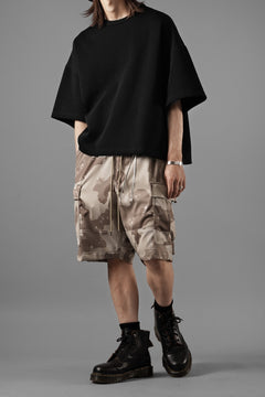 画像をギャラリービューアに読み込む, N/07 OVERSIZE TOP / RIBBED CARDBOARD KNIT JERSEY (BLACK)