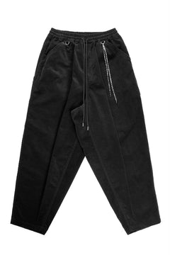 Load image into Gallery viewer, mastermind JAPAN WIDE CORDUROY PAINTER PANTS (BLACK)