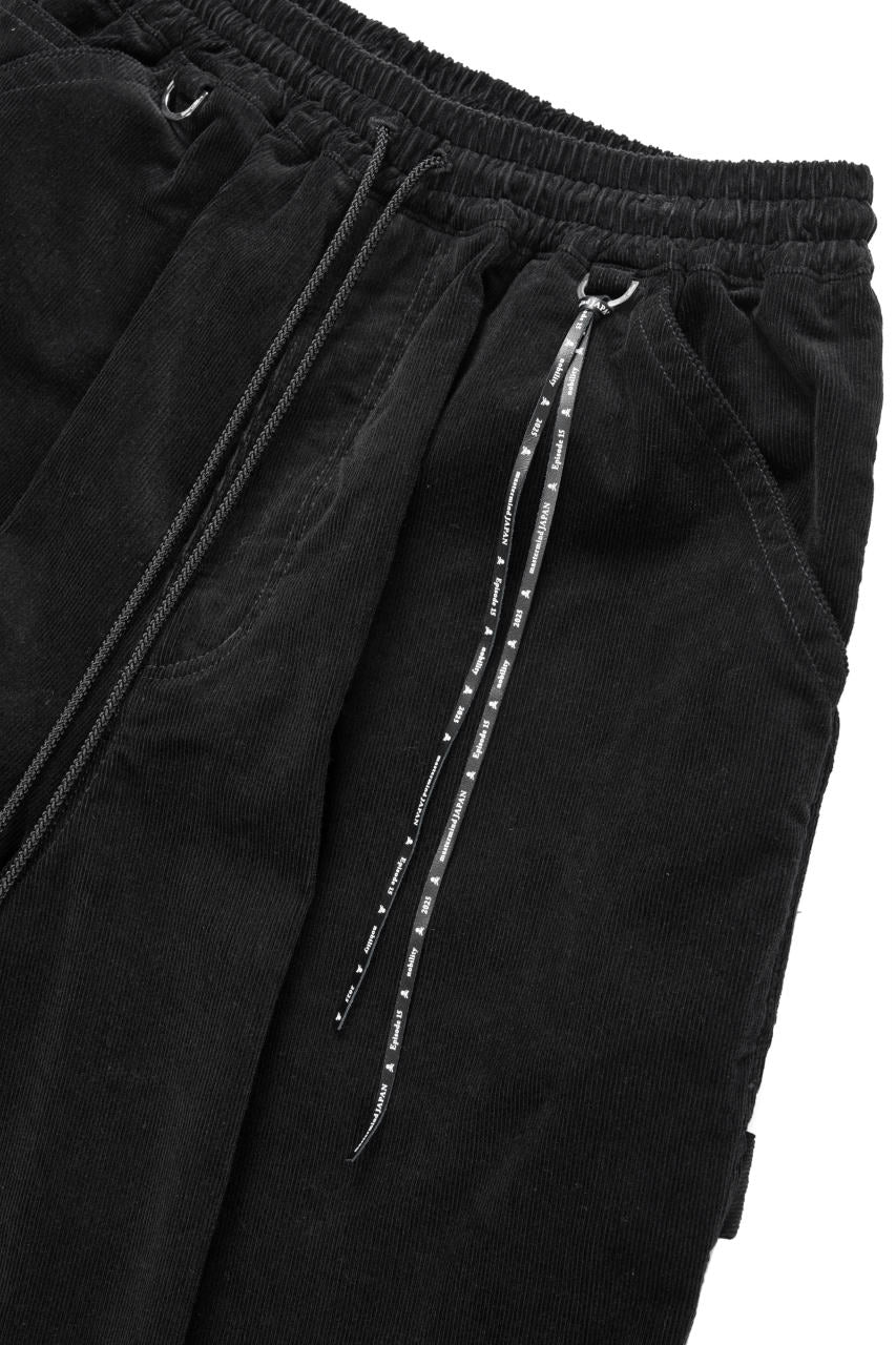 Load image into Gallery viewer, mastermind JAPAN WIDE CORDUROY PAINTER PANTS (BLACK)