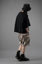 画像をギャラリービューアに読み込む, N/07 OVERSIZE TOP / RIBBED CARDBOARD KNIT JERSEY (BLACK)