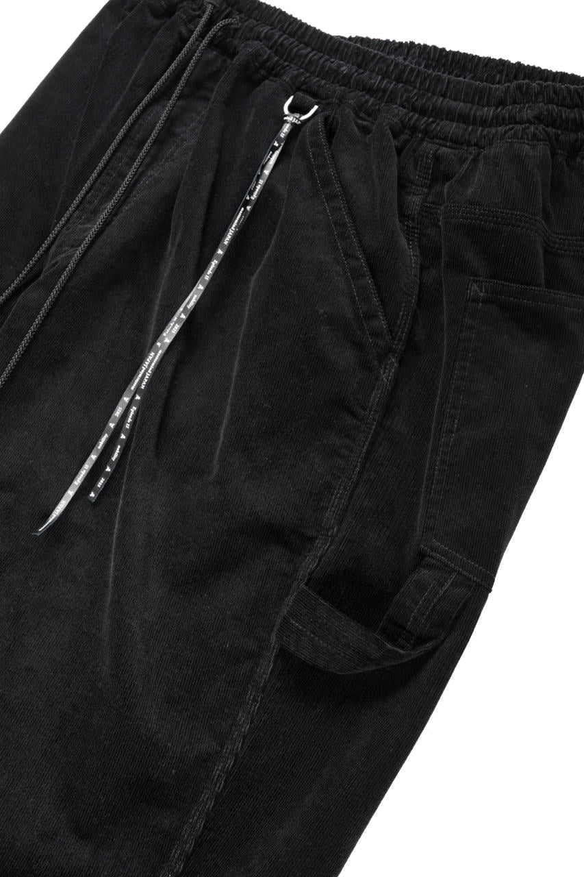 Load image into Gallery viewer, mastermind JAPAN WIDE CORDUROY PAINTER PANTS (BLACK)