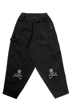 Load image into Gallery viewer, mastermind JAPAN WIDE CORDUROY PAINTER PANTS (BLACK)