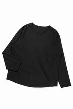 画像をギャラリービューアに読み込む, CAPERTICA SOLID L/S TEE / SUPER 140s WASHABLE WOOL MW_JERSEY (BLACK)
