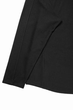 画像をギャラリービューアに読み込む, CAPERTICA SOLID L/S TEE / SUPER 140s WASHABLE WOOL MW_JERSEY (BLACK)