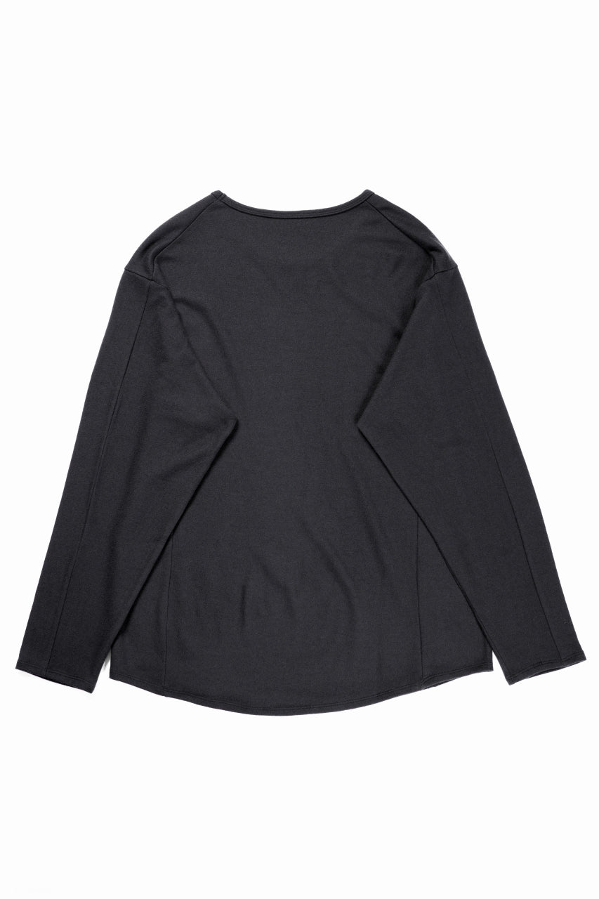 画像をギャラリービューアに読み込む, CAPERTICA SOLID L/S TEE / SUPER 140s WASHABLE WOOL MW_JERSEY (CARBON GRAY)