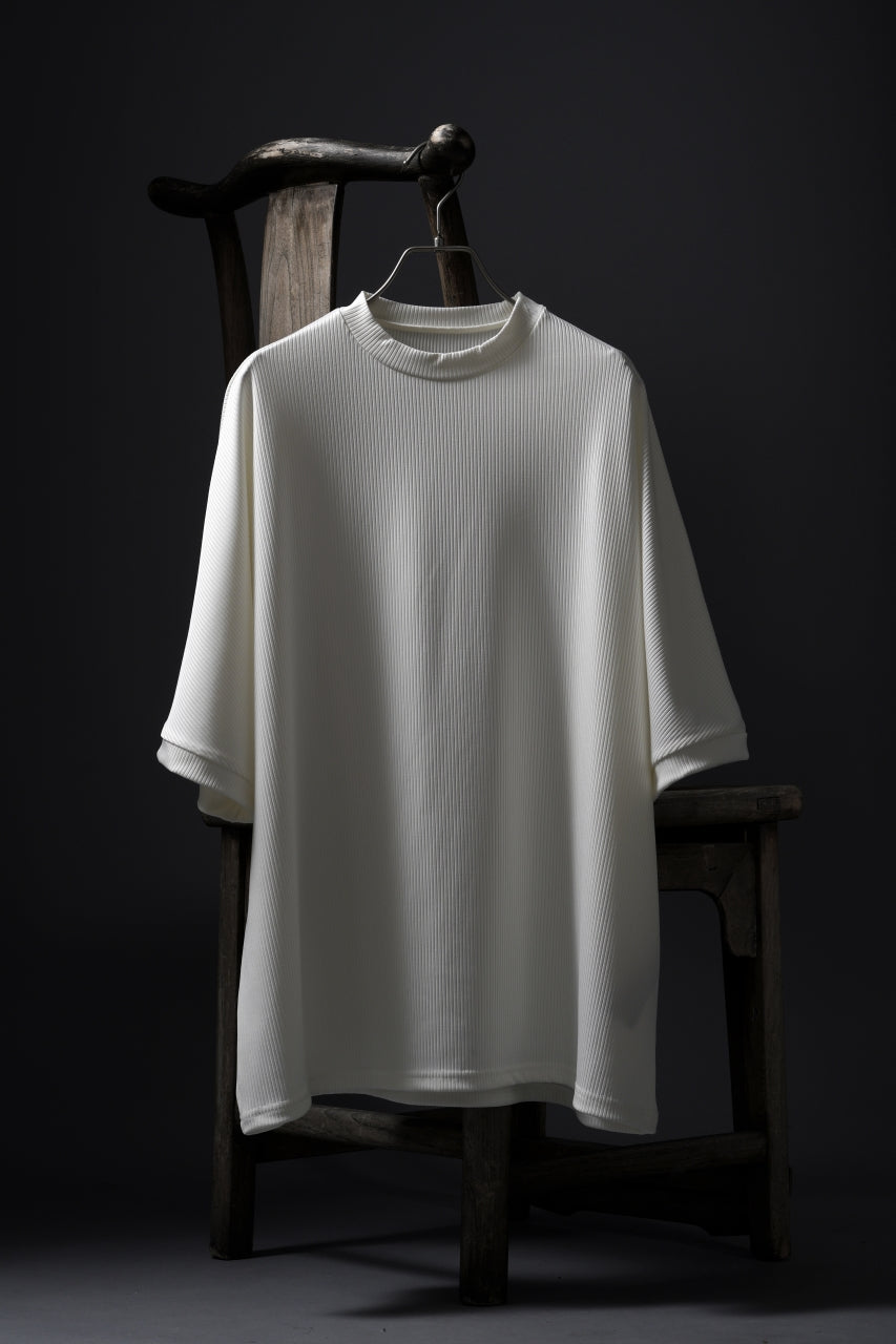 画像をギャラリービューアに読み込む, N/07 DOLMAN SHORT SLEEVE TEE / AQUASUITING THICK RIB (WHITE)