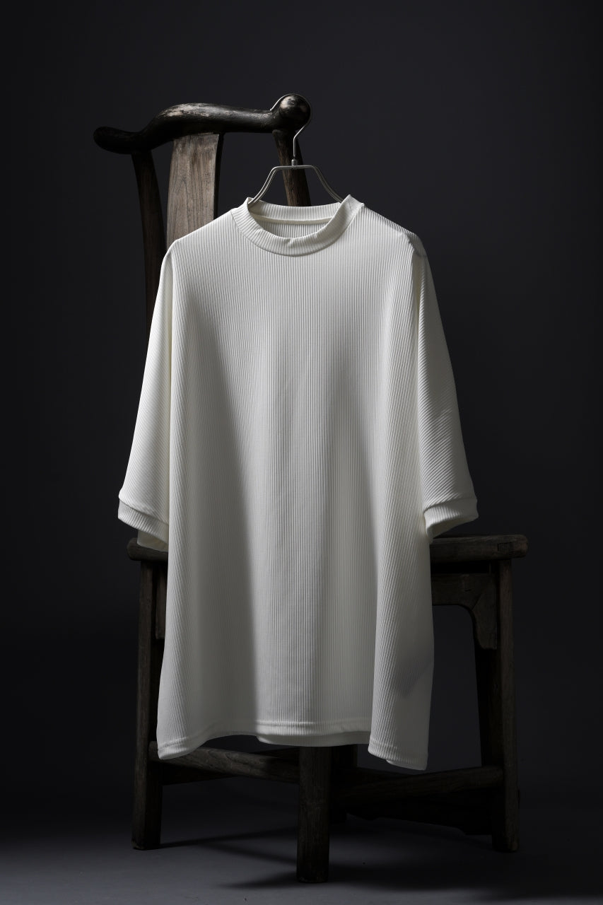 画像をギャラリービューアに読み込む, N/07 DOLMAN SHORT SLEEVE TEE / AQUASUITING THICK RIB (WHITE)