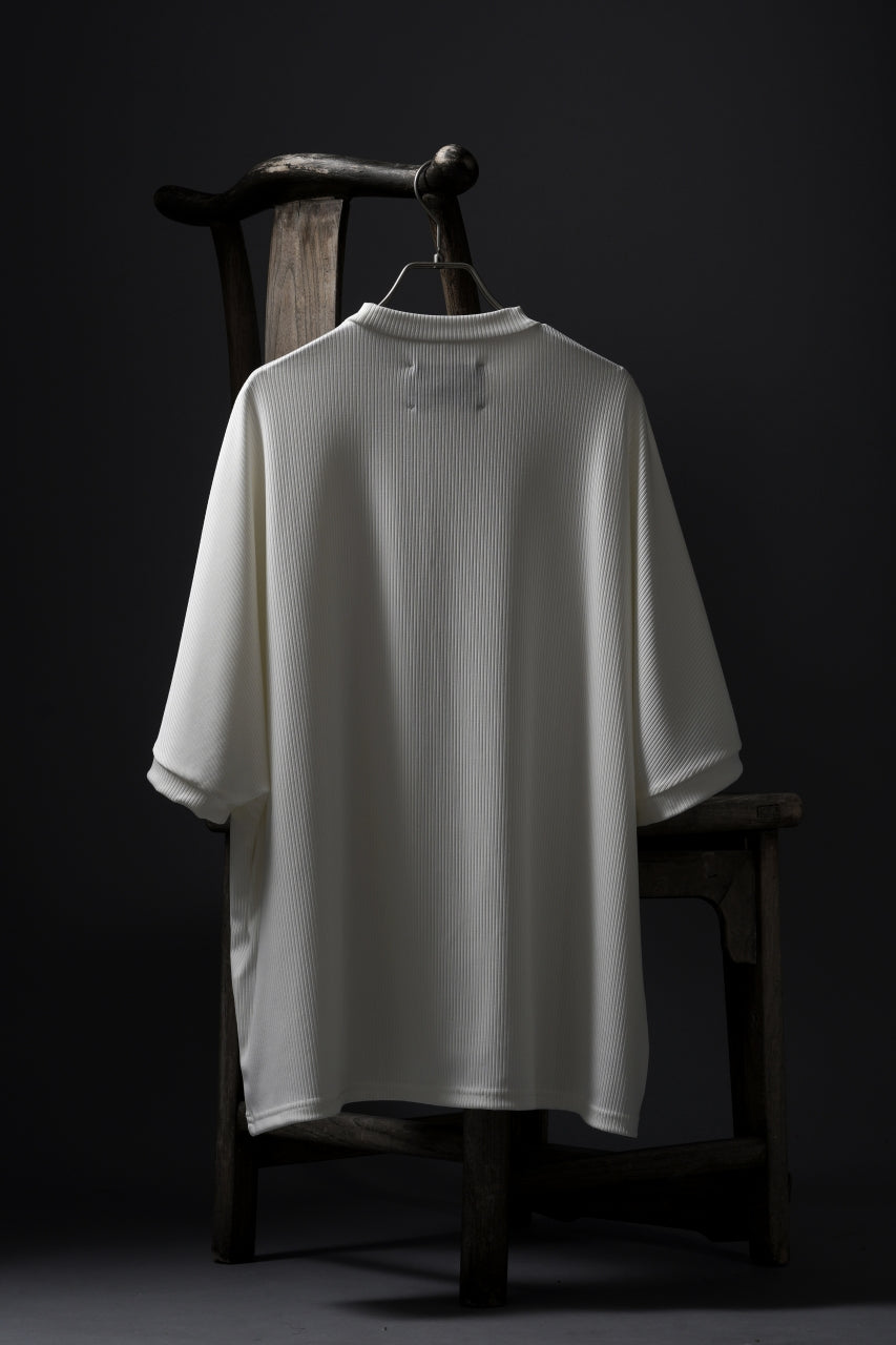 画像をギャラリービューアに読み込む, N/07 DOLMAN SHORT SLEEVE TEE / AQUASUITING THICK RIB (WHITE)