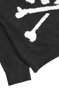 Load image into Gallery viewer, MASTERMIND WORLD LOUNGE FULL-ZIP HOODIE / SOFTLY BOA FLEECE (BLACK x WHITE)