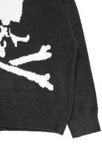 Load image into Gallery viewer, MASTERMIND WORLD LOUNGE FULL-ZIP HOODIE / SOFTLY BOA FLEECE (BLACK x WHITE)