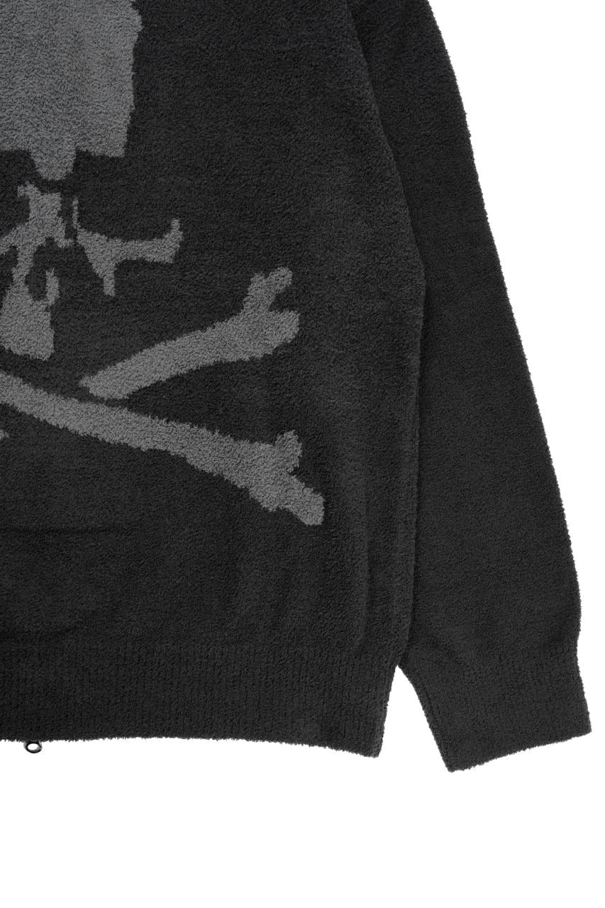 Load image into Gallery viewer, MASTERMIND WORLD LOUNGE FULL-ZIP HOODIE / SOFTLY BOA FLEECE (BLACK x CHARCOAL)