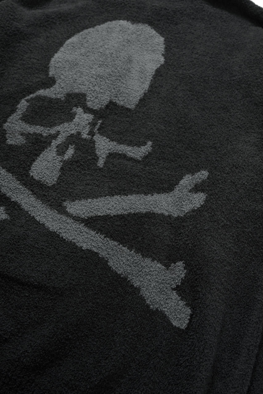 Load image into Gallery viewer, MASTERMIND WORLD LOUNGE FULL-ZIP HOODIE / SOFTLY BOA FLEECE (BLACK x CHARCOAL)