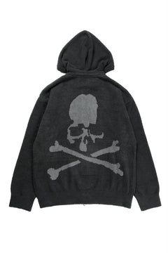 Load image into Gallery viewer, MASTERMIND WORLD LOUNGE FULL-ZIP HOODIE / SOFTLY BOA FLEECE (BLACK x CHARCOAL)