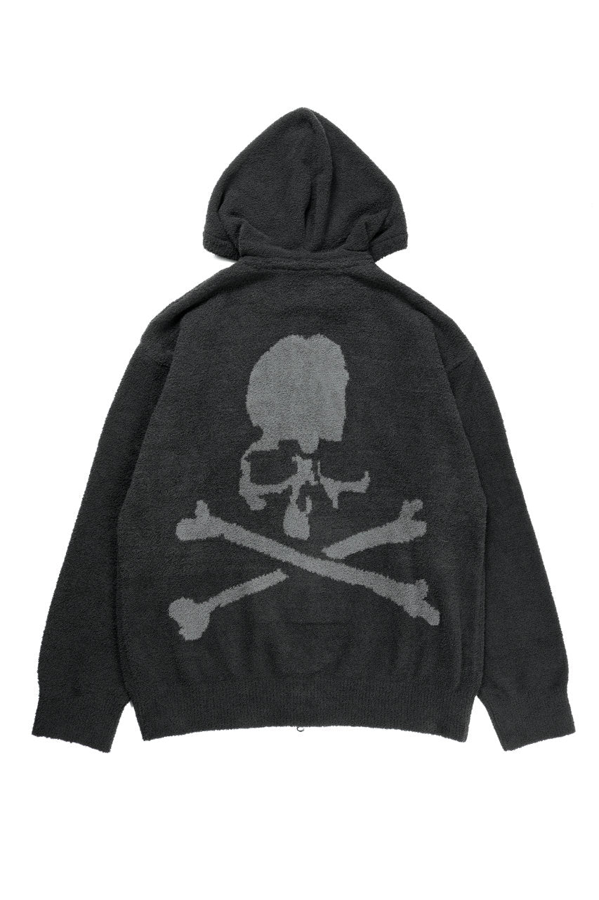 Load image into Gallery viewer, MASTERMIND WORLD LOUNGE FULL-ZIP HOODIE / SOFTLY BOA FLEECE (BLACK x CHARCOAL)