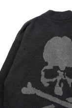 Load image into Gallery viewer, MASTERMIND WORLD LOUNGE CARDIGAN / SOFTLY BOA FLEECE (BLACK x CHARCOAL)