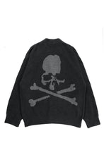 Load image into Gallery viewer, MASTERMIND WORLD LOUNGE CARDIGAN / SOFTLY BOA FLEECE (BLACK x CHARCOAL)