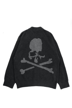 Load image into Gallery viewer, MASTERMIND WORLD LOUNGE CARDIGAN / SOFTLY BOA FLEECE (BLACK x CHARCOAL)