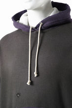 画像をギャラリービューアに読み込む, FULLCOUNT FADING DOUBLE FACE SWEAT HOODIE (EGG PLANT x BLACK)