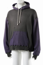 画像をギャラリービューアに読み込む, FULLCOUNT FADING DOUBLE FACE SWEAT HOODIE (EGG PLANT x BLACK)
