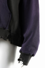 画像をギャラリービューアに読み込む, FULLCOUNT FADING DOUBLE FACE SWEAT HOODIE (EGG PLANT x BLACK)