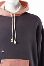 画像をギャラリービューアに読み込む, FULLCOUNT FADING DOUBLE FACE SWEAT HOODIE (EGG PLANT x PINK)