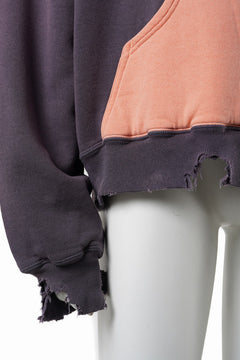 画像をギャラリービューアに読み込む, FULLCOUNT FADING DOUBLE FACE SWEAT HOODIE (EGG PLANT x PINK)
