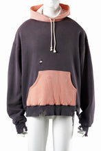 画像をギャラリービューアに読み込む, FULLCOUNT FADING DOUBLE FACE SWEAT HOODIE (EGG PLANT x PINK)