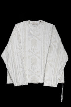 Load image into Gallery viewer, MASTERMIND WORLD OG ARAN SWEAT SHIRT (IVORY)