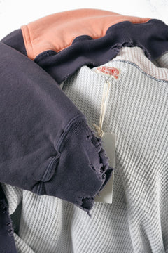 画像をギャラリービューアに読み込む, FULLCOUNT FADING DOUBLE FACE SWEAT HOODIE (EGG PLANT x PINK)