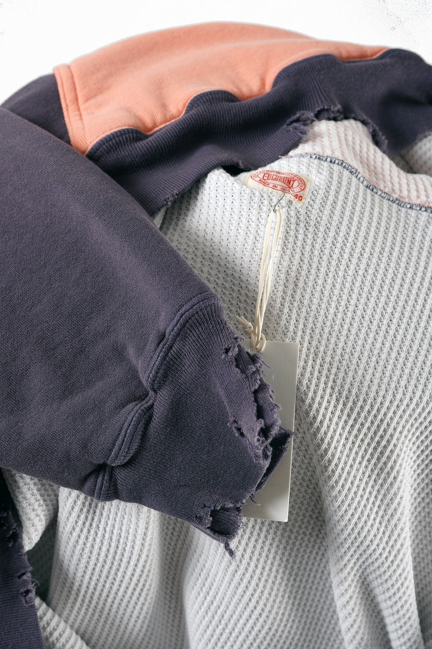 画像をギャラリービューアに読み込む, FULLCOUNT FADING DOUBLE FACE SWEAT HOODIE (EGG PLANT x PINK)