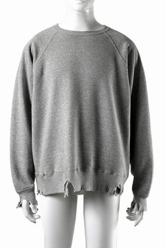 画像をギャラリービューアに読み込む, FULLCOUNT FADING RAGLAN SLEEVE SWEAT SHIRT (HEATHER GRAY)
