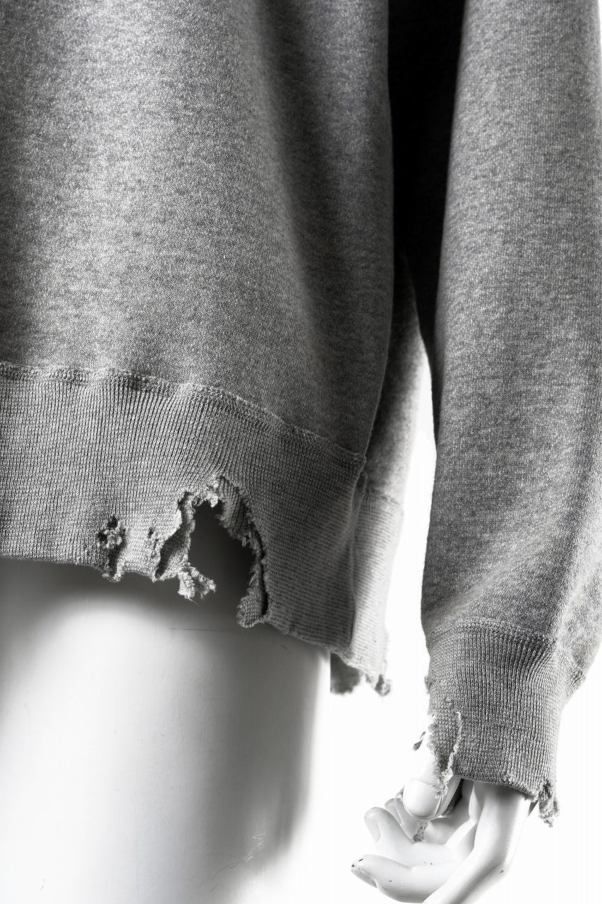 画像をギャラリービューアに読み込む, FULLCOUNT FADING RAGLAN SLEEVE SWEAT SHIRT (HEATHER GRAY)