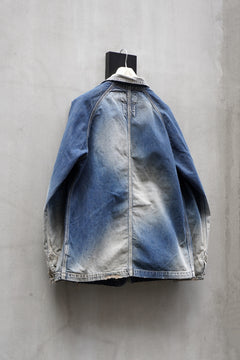 Load image into Gallery viewer, FULLCOUNT x N/07 exclusive COVER ALL JACKET / 10.5oz Zimbabwe Denim (INDIGO BLUE / EFFECTED)