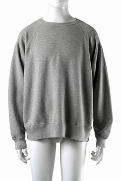画像をギャラリービューアに読み込む, FULLCOUNT FADING RAGLAN SLEEVE SWEAT SHIRT (DAMAGE LESS / HEATHER GRAY)