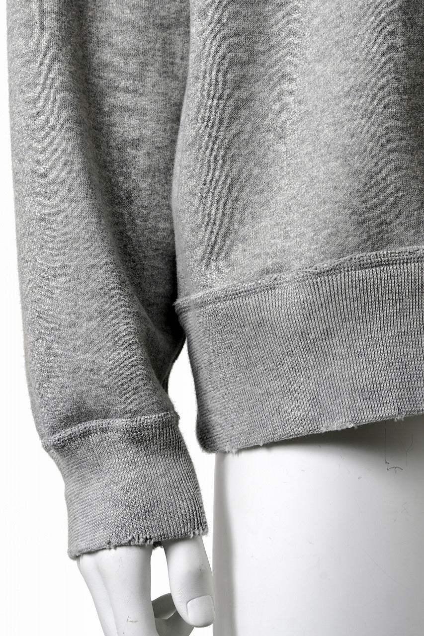 画像をギャラリービューアに読み込む, FULLCOUNT FADING RAGLAN SLEEVE SWEAT SHIRT (DAMAGE LESS / HEATHER GRAY)