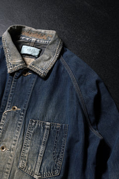 Load image into Gallery viewer, FULLCOUNT x N/07 exclusive COVER ALL JACKET / 10.5oz Zimbabwe Denim (INDIGO BLUE / EFFECTED)